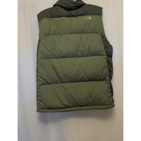 The North Face Men's L Green Down 550 puffer vest **AS IS** - Picture 5 of 14